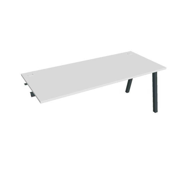 Work table UNI A, extendable. chain, 180x75.5x80 cm, white/black