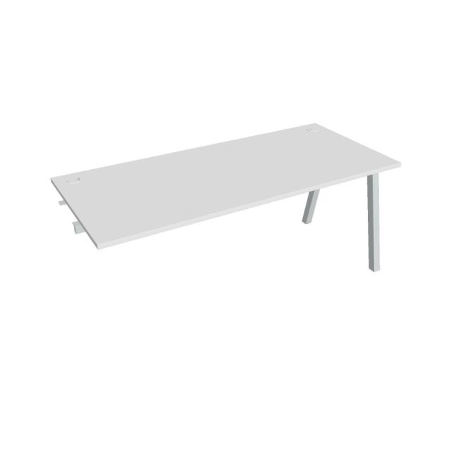Work table UNI A, extendable. chain, 180x75.5x80 cm, white/grey