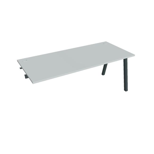 Work table UNI A, extendable. chain, 180x75.5x80 cm, grey/black