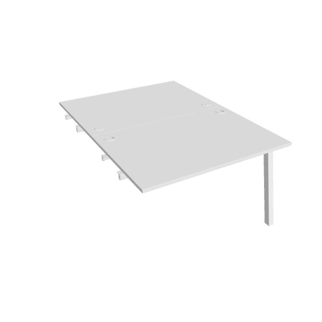 Work table UNI A, extendable. chain, 120x75.5x160 cm, white/white