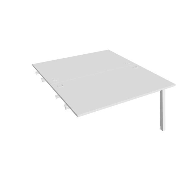 Work table UNI A, extendable. chain, 140x75.5x160 cm, white/white