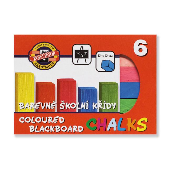 School chalk, 6 colors