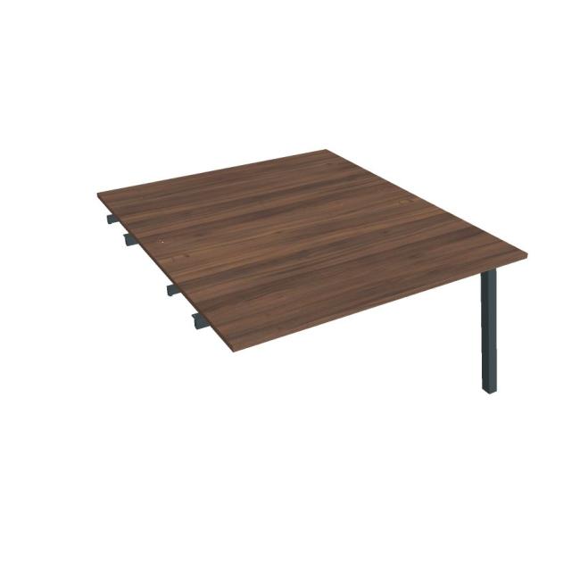 Work table UNI A, extendable. chain, 140x75.5x160 cm, walnut/black