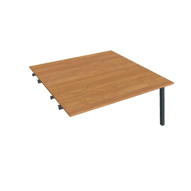 Work table UNI A, extendable. chain, 160x75.5x160 cm, alder/black