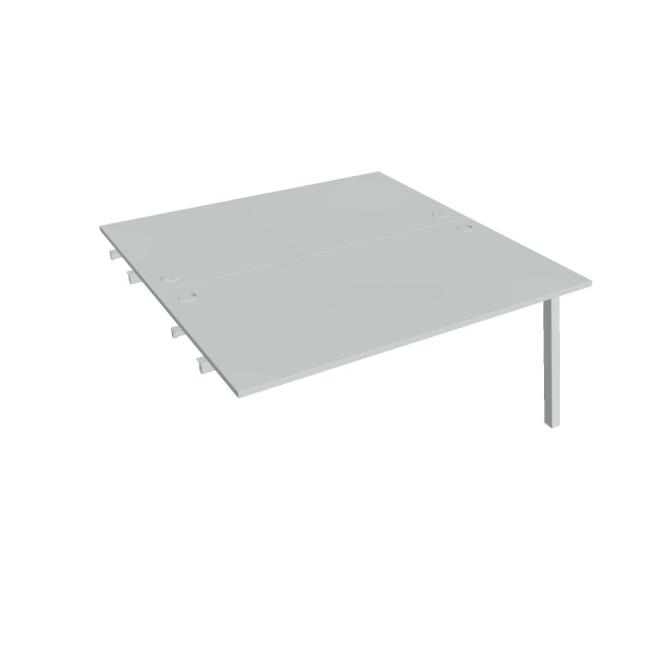 Work table UNI A, extendable. chain, 160x75.5x160 cm, gray/grey