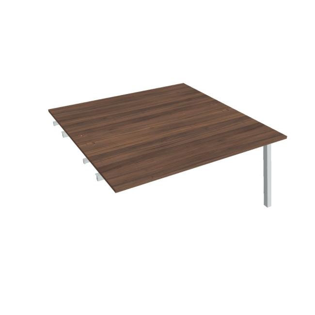 Work table UNI A, extendable. chain, 160x75.5x160 cm, walnut/grey