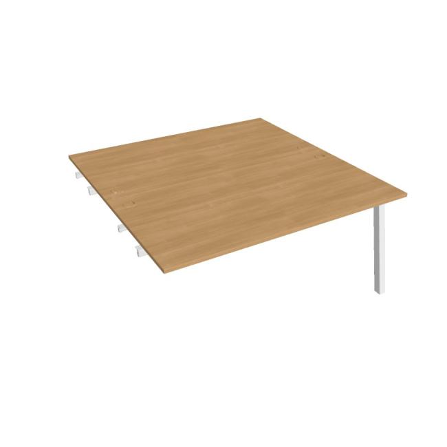 Work table UNI A, extendable. chain, 160x75.5x160 cm, oak/white