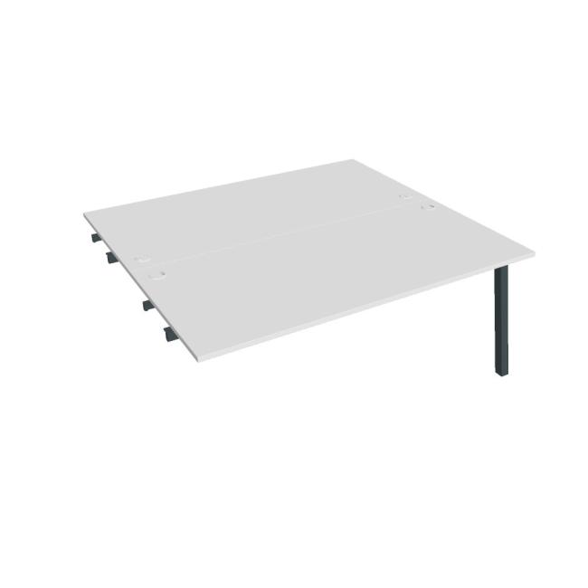 Work table UNI A, extendable. chain, 180x75.5x160 cm, white/black