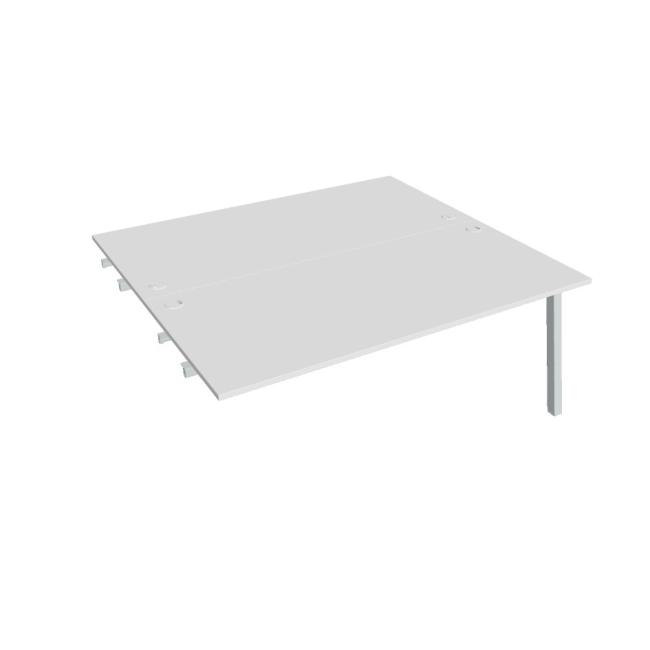Work table UNI A, extendable. chain, 180x75.5x160 cm, white/grey