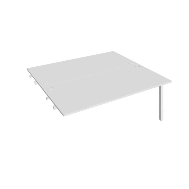 Work table UNI A, extendable. chain, 180x75.5x160 cm, white/white