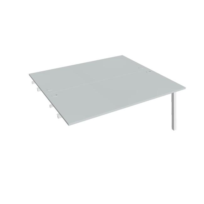 Work table UNI A, extendable. chain, 180x75.5x160 cm, grey/white