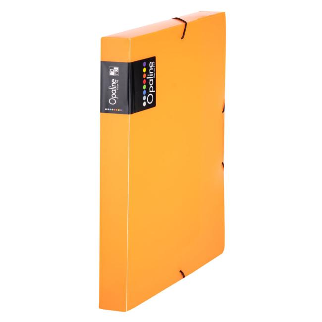 [KP255600] Plastový box s gumičkou Karton PP Opaline, oranžový