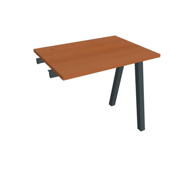 Work table UNI A, extendable. chain, 80x75.5x60 cm, cherry/black