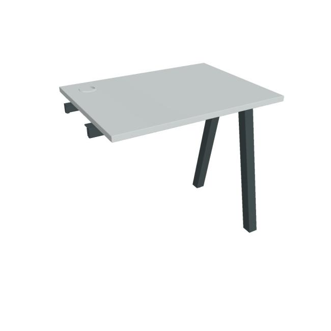 Work table UNI A, extendable. chain, 80x75.5x60 cm, grey/black