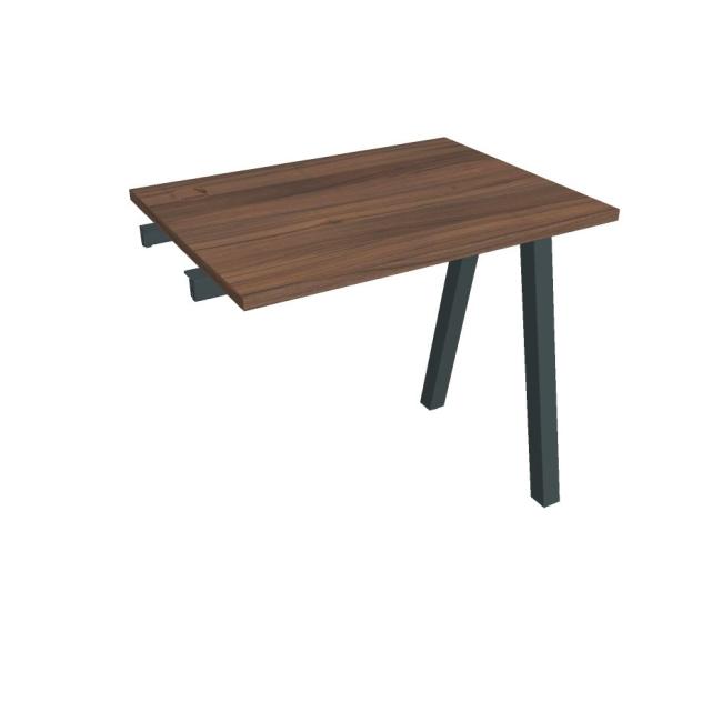 Work table UNI A, extendable. chain, 80x75.5x60 cm, walnut/black