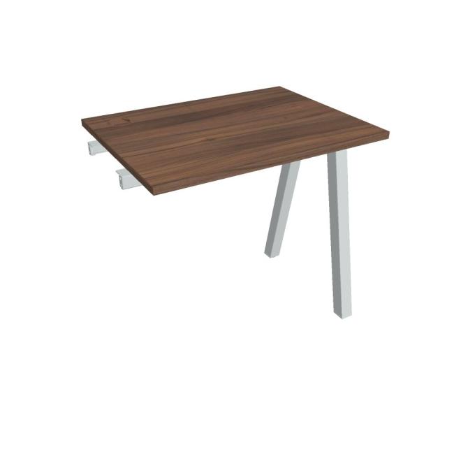 Work table UNI A, extendable. chain, 80x75.5x60 cm, walnut/grey