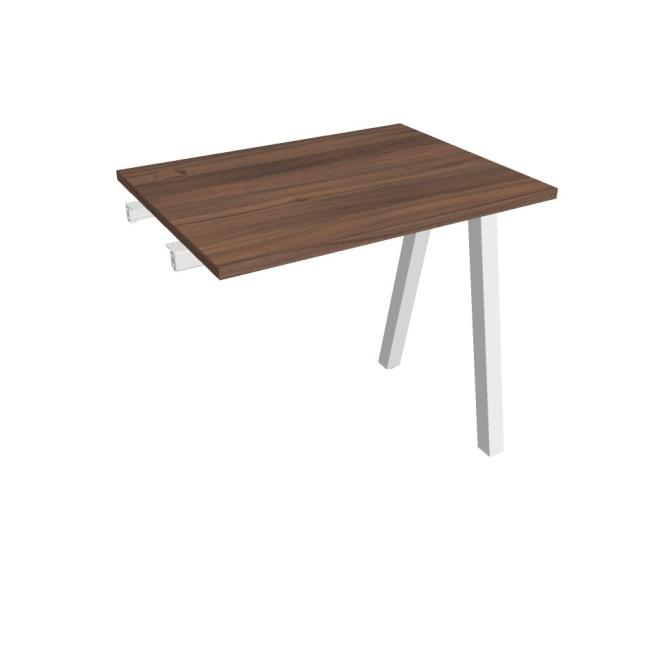Work table UNI A, extendable. chain, 80x75.5x60 cm, walnut/white