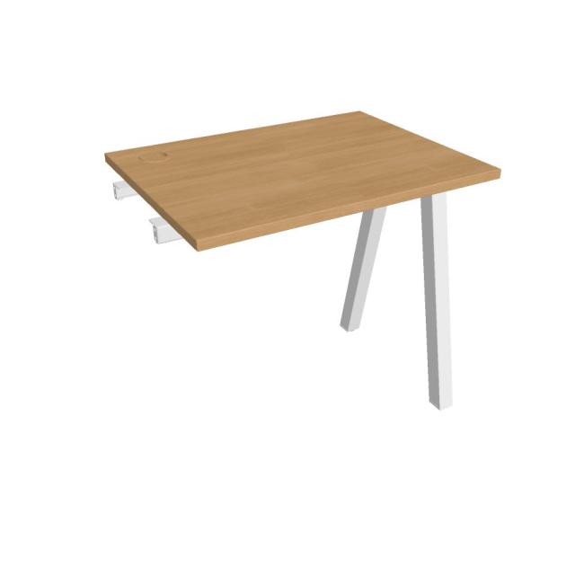 Work table UNI A, extendable. chain, 80x75.5x60 cm, oak/white