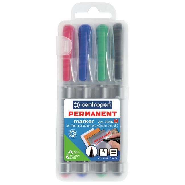 Set of permanent markers Centropen 2846/4S