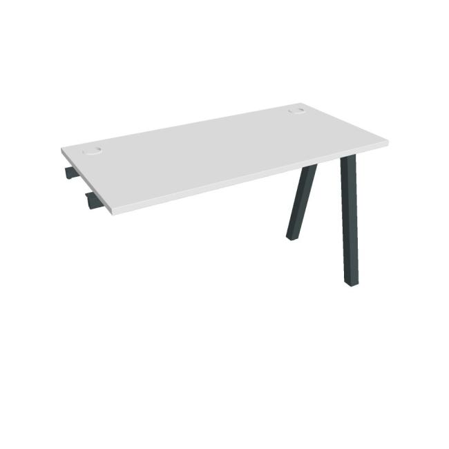 Work table UNI A, extendable. chain, 120x75.5x60 cm, white/black