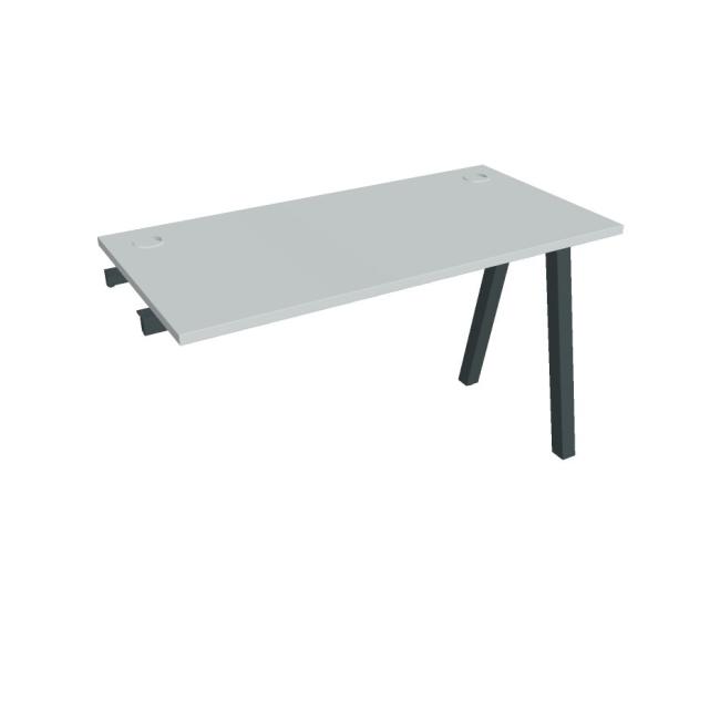 Work table UNI A, extendable. chain, 120x75.5x60 cm, grey/black