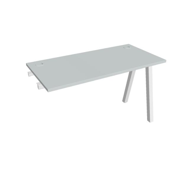 Work table UNI A, extendable. chain, 120x75.5x60 cm, grey/white