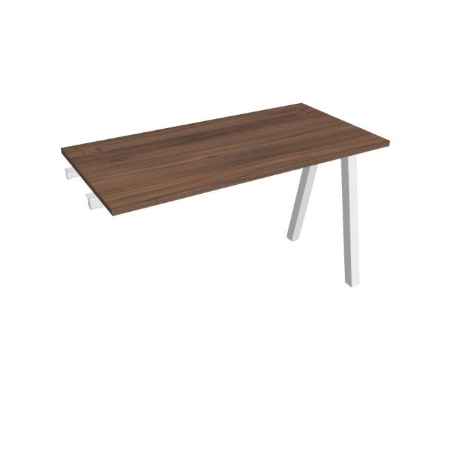 Work table UNI A, extendable. chain, 120x75.5x60 cm, walnut/white