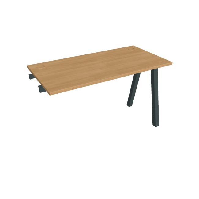 Work table UNI A, extendable. chain, 120x75.5x60 cm, oak/black