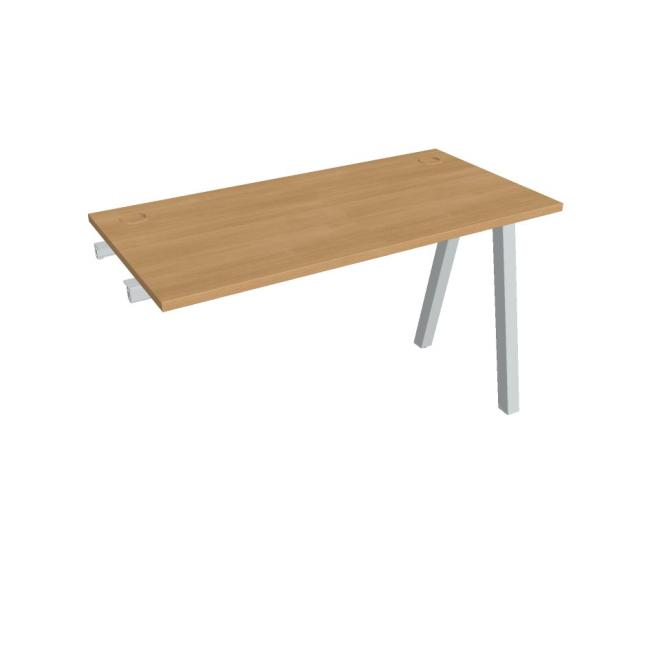 Work table UNI A, extendable. chain, 120x75.5x60 cm, oak/grey
