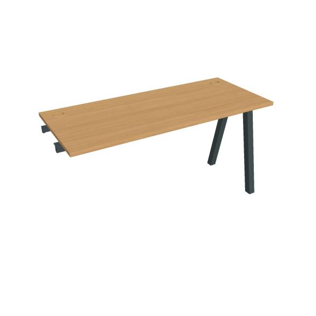 Work table UNI A, extendable. chain, 140x75.5x60 cm, beech/black