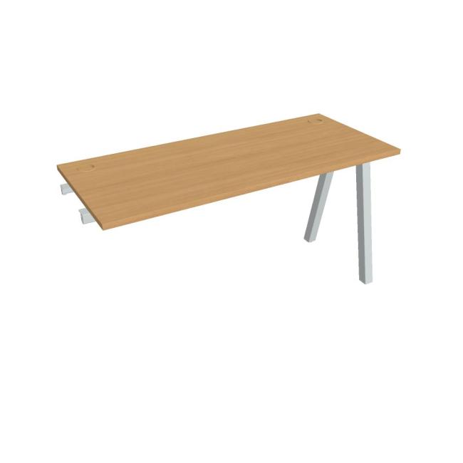 Work table UNI A, extendable. chain, 140x75.5x60 cm, beech/grey