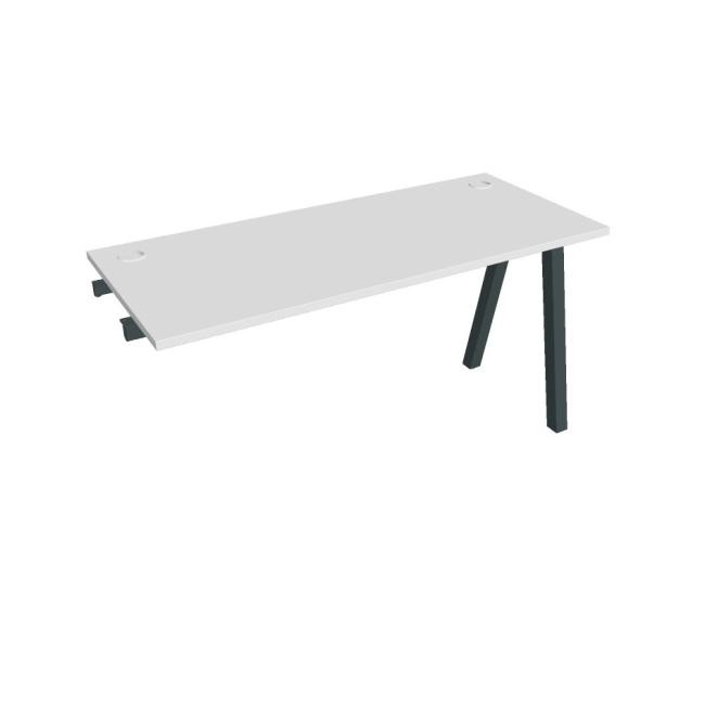 Work table UNI A, extendable. chain, 140x75.5x60 cm, white/black