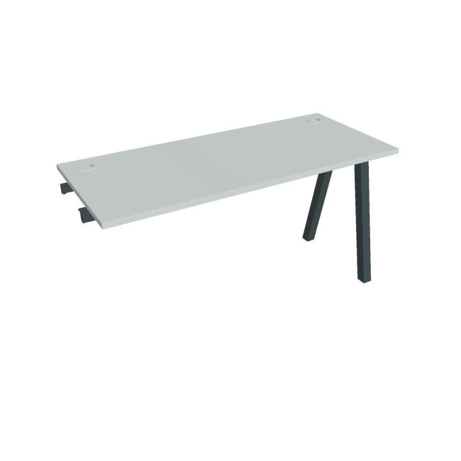 Work table UNI A, extendable. chain, 140x75.5x60 cm, grey/black