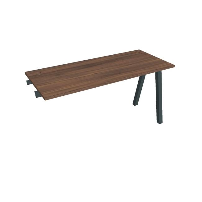 Work table UNI A, extendable. chain, 140x75.5x60 cm, walnut/black