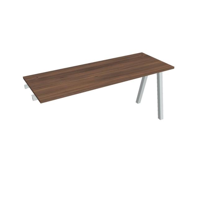 Work table UNI A, extendable. chain, 160x75.5x60 cm, walnut/grey