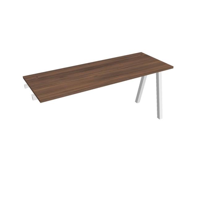 Work table UNI A, extendable. chain, 160x75.5x60 cm, walnut/white
