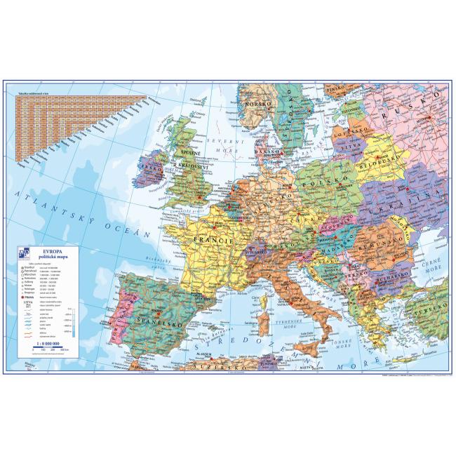 [KP580500] KARTON PP table mat with a map of Europe 40x60cm