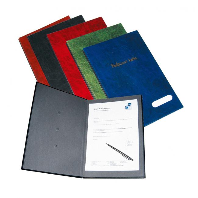 Plastic signature book 14 CARDBOARD PP blue