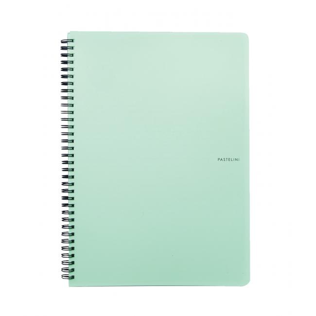 Notepad A4 Cardboard PP Pastelini green