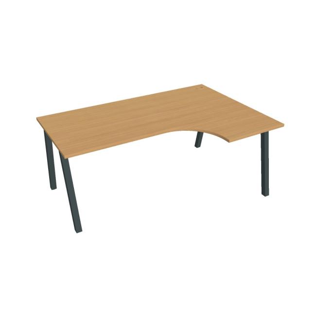 [ON920876] Work desk UNI A, ergo, left, 180x75.5x120 cm, beech/black