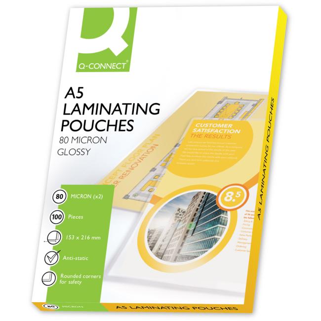 Q-Connect laminating films 154x216 /A5/ 80mic.