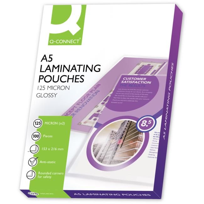 Q-Connect laminating films 154x216 /A5/125mic.