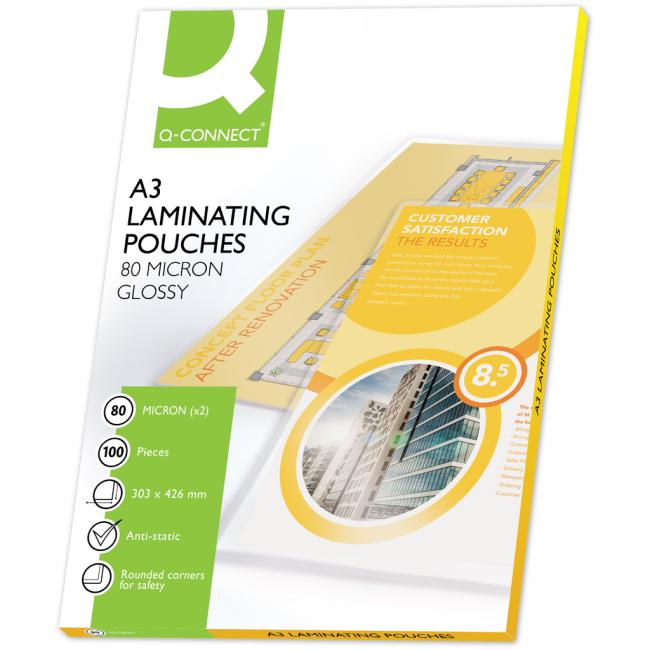 Q-Connect laminating films 303x426 /A3/ 80mic.