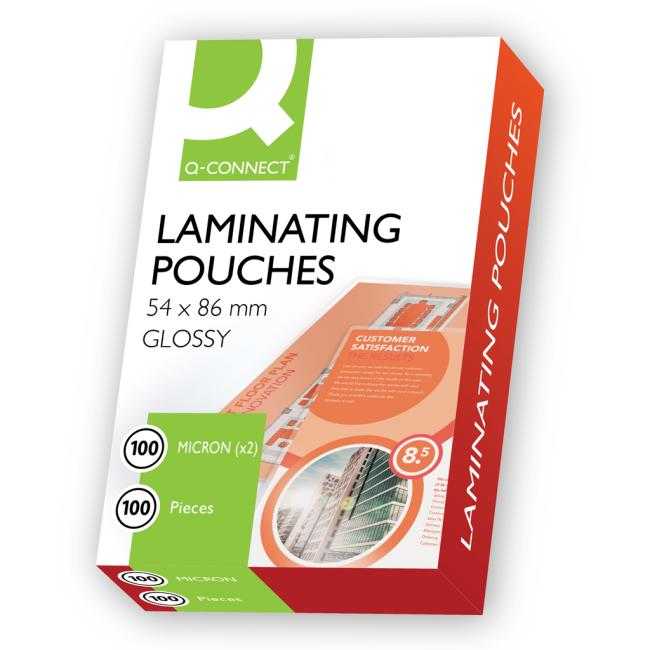 [LF548610] Q-Connect laminating films 54x86 100mic.