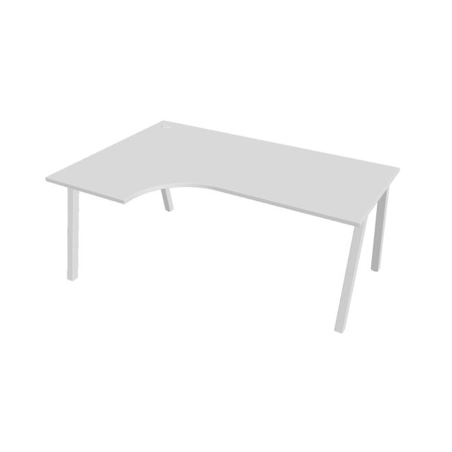 [ON920911] Work desk UNI A, ergo, right, 180x75.5x120 cm, white/white