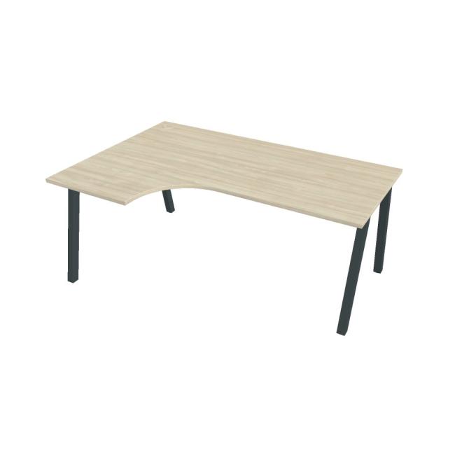 [ON920915] Work table UNI A, ergo, right, 180x75.5x120 cm, agate/black