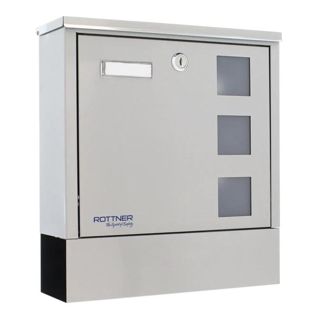 Lago mailbox, stainless steel