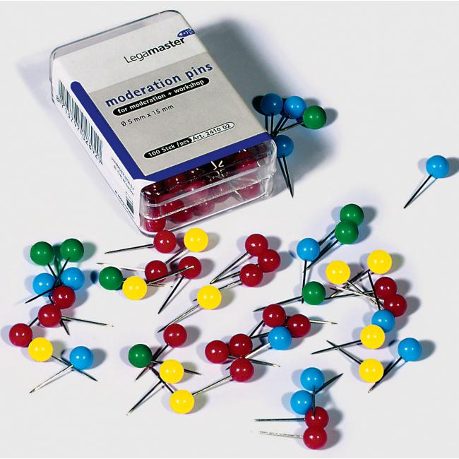 [LM241099] Legamaster round pins 6mm mixed colors 200 pcs