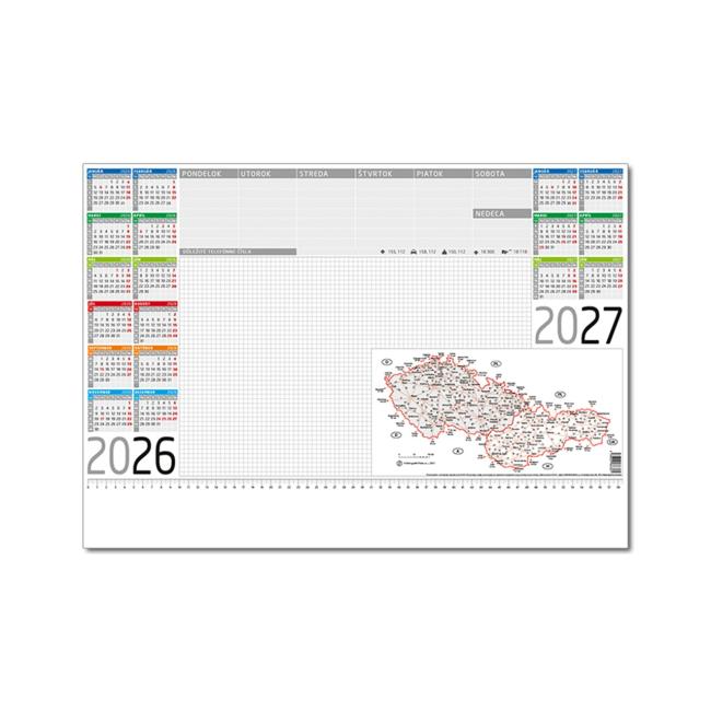 [P03] Farebný blok s mapou 20 listov 59,5 x 42 cm 2026