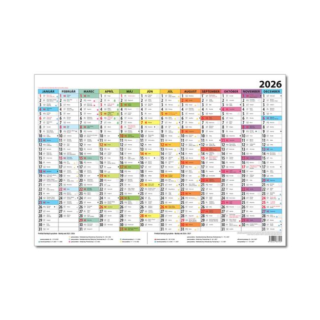 [P05] Planning calendar 1 sheet 69 x 47 cm color 2026
